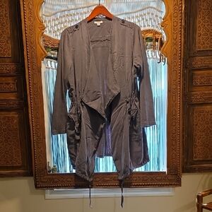Women’s Gray Draped Utility Jacket